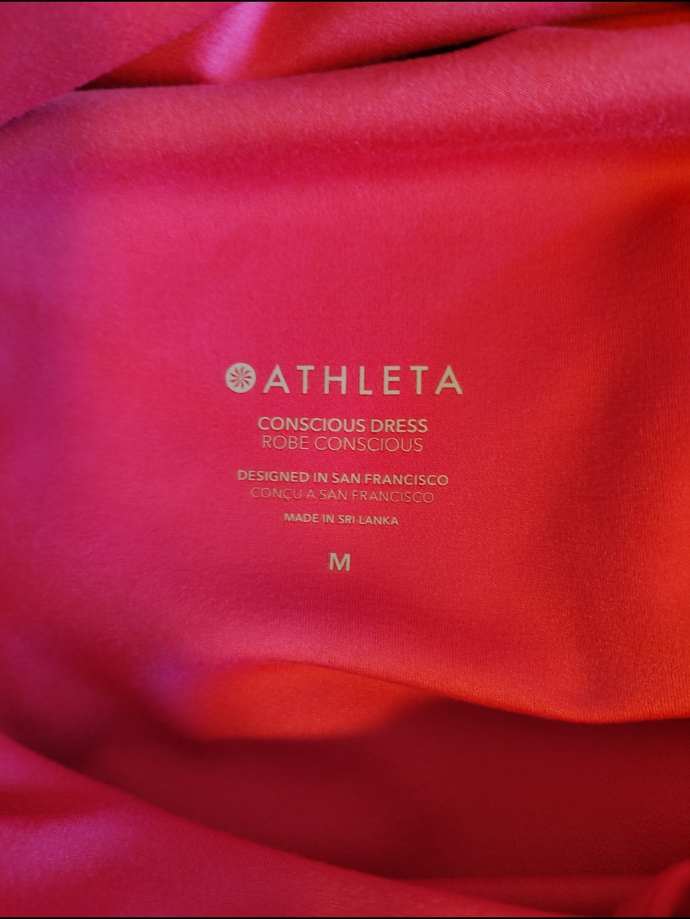 Athleta Conscious Dress Pink Sz M Sleeveless Fit & Flare Tennis Golf Pickleball - Picture 6 of 7